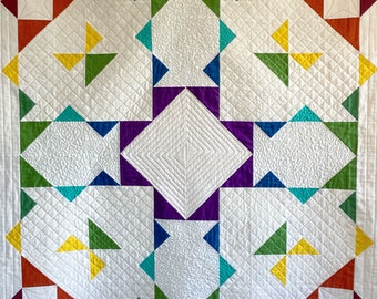 Rainbow Burst Quilt | Paper Pattern