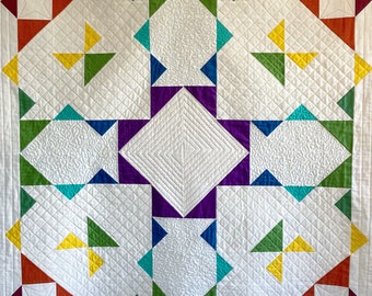 Rainbow Burst Quilt | Digital Pattern