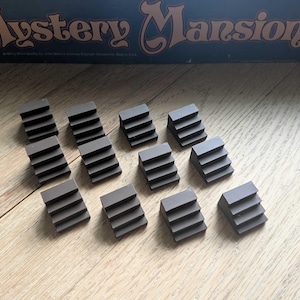 Replacement Staircases, Set of 12, for Mystery Mansion Board Game