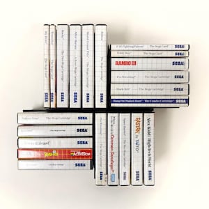Wall Mount Storage System for Complete in Box (CIB) SEGA Master System Video Games