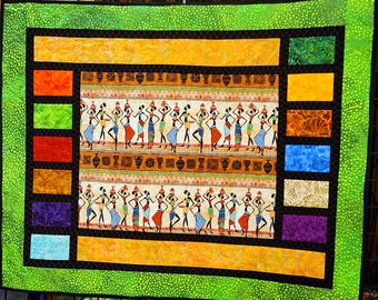 African quilted wall hanging, African fabrics, batik fabrics, African home decor, mothers day gift,