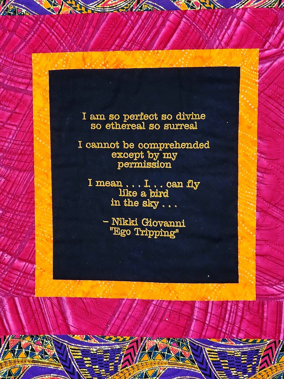 Nikki Giovanni Quilt Ego Tripping African American Culture Etsy