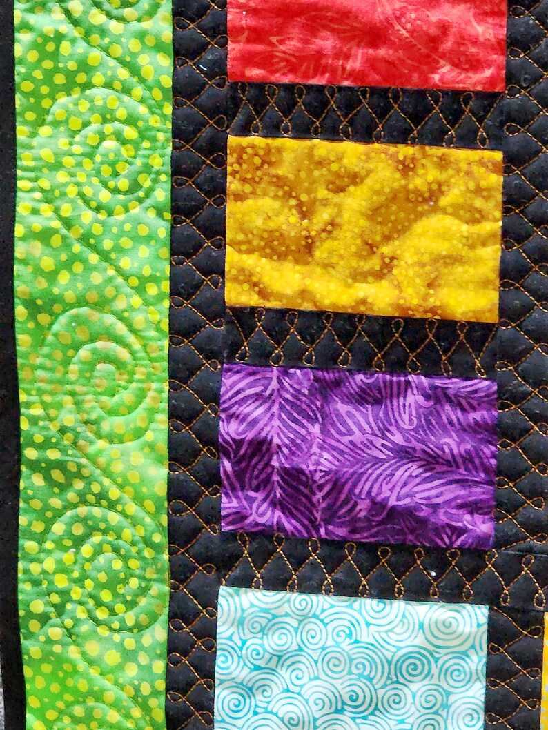 African quilted wall hanging, African fabrics, batik fabrics, African home decor, mothers day gift, image 7