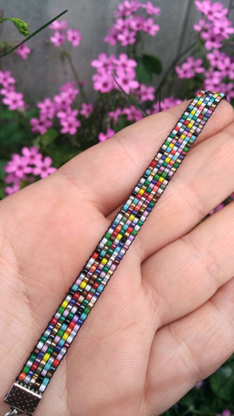 Miyuki Beads Loomed With Gold Plated and Colorful Miyuki Beads Etsy UK