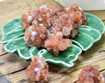 Raw Healing Crystal Artisan Pewter Aragonite Star Cluster Copper Statement Pendant Chakra Crystal Boho Aragonite Pendant