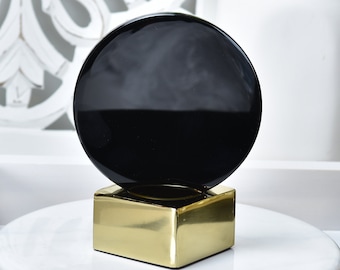 Black Obsidian Scrying Mirror: Divination Crystal
