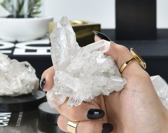 Raw Clear Quartz Crystal Cluster: Brazilian Healing Stone