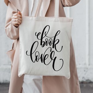 Book Lover Cotton Tote Bag: Bookish Reusable Canvas