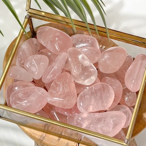 Rose Quartz Tumbled Stones: Crystal Healing, Home Decor
