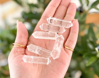 Clear Quartz Double Terminated Points: Healing Crystals (1.5 inch)