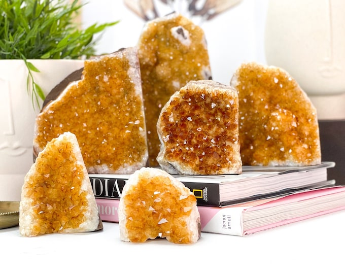 Citrine Crystal Cluster: Raw Honey Quartz, Stone of Abundance