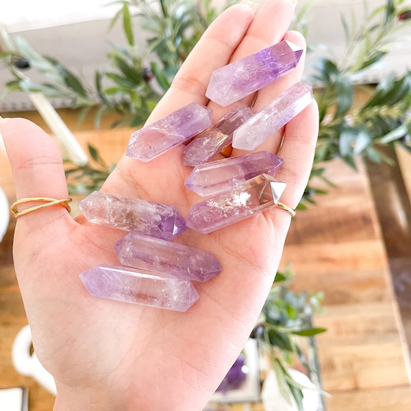 Amethyst Points, Amethyst Double Terminated Points, Crystals, Crystal Points, Amethyst Crystal, * Gift w/2 Items, Mini Crystal Points
