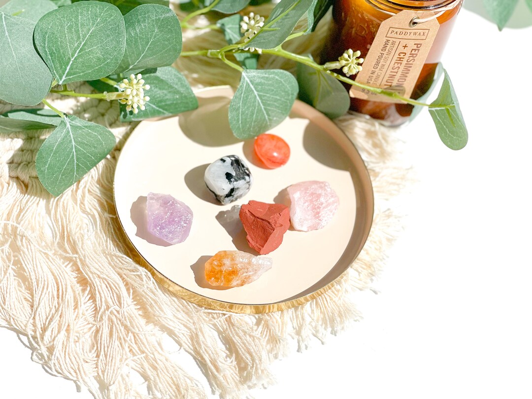 Cancer Zodiac Crystal Set: Healing Stones With Cotton Pouch - Etsy