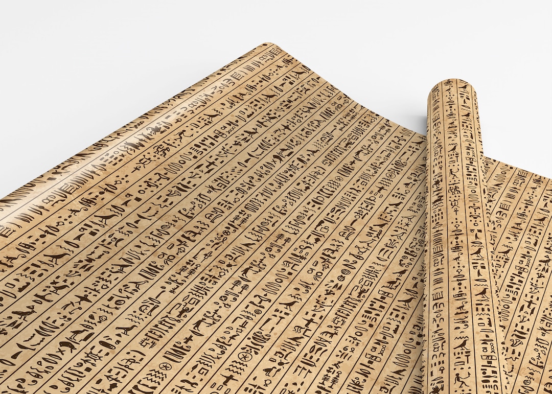 Gift Wrapping Paper Egypt Hieroglyphs Pattern Gift Wrapping Etsy