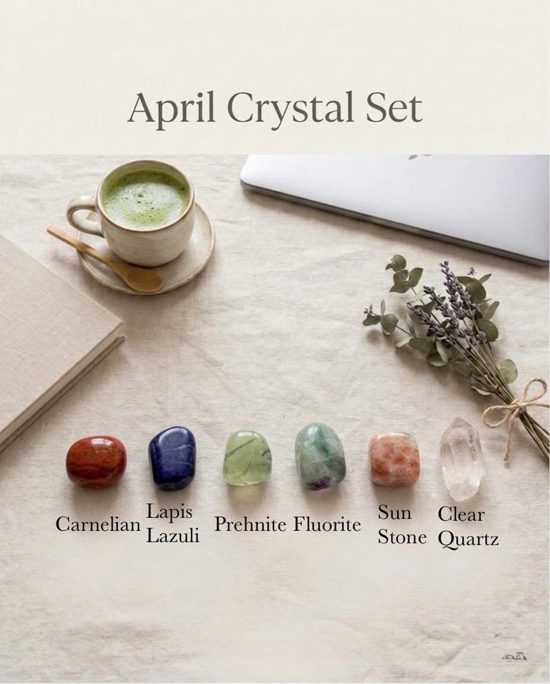 April Crystal Set, Spring Renewal Crystals, Motivation and Clarity ...