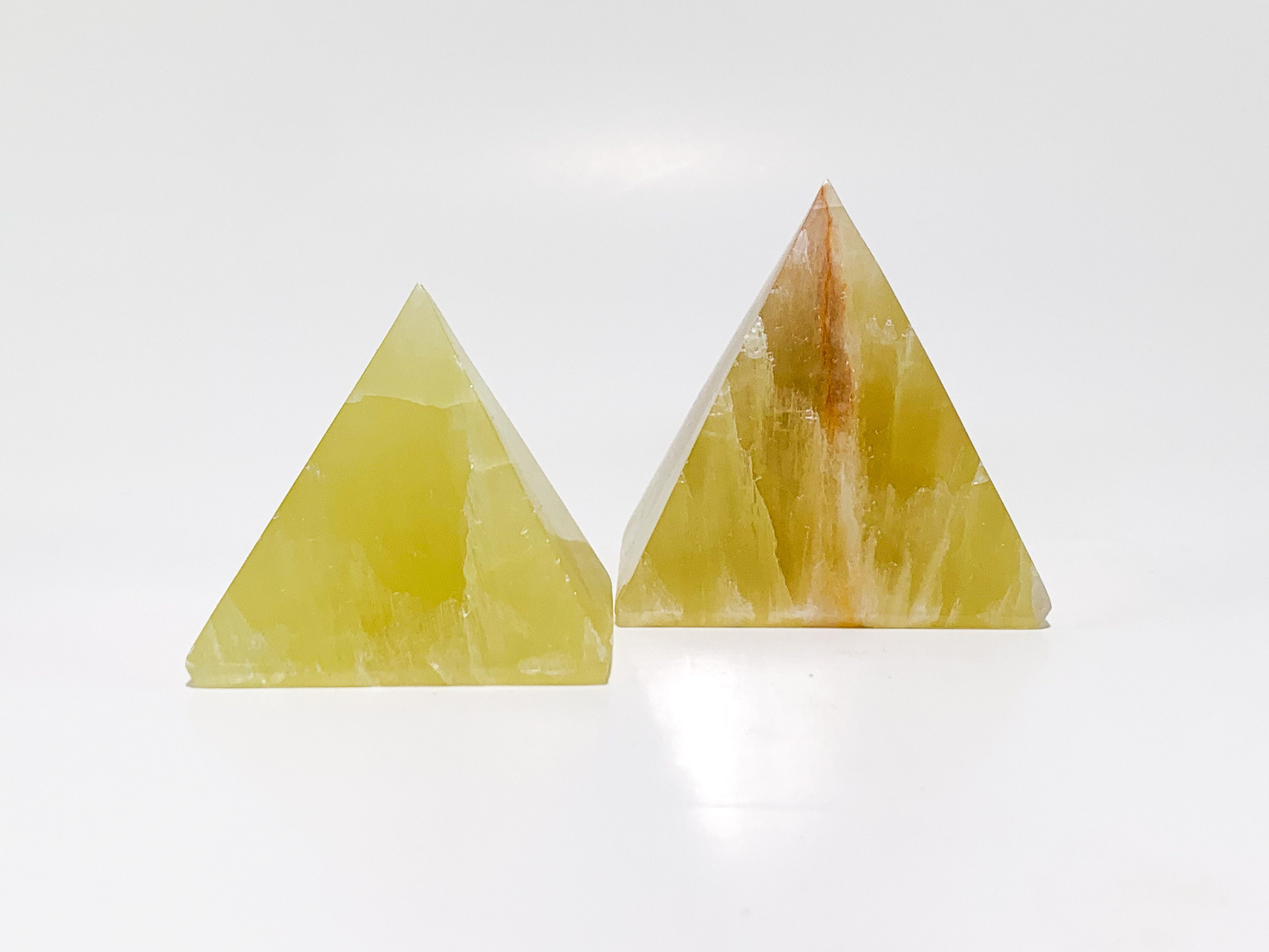Triangular Pyramid Calcite Lemon Calcite Pyramids: A Powerhouse of Healing Energy and Spiritual ...