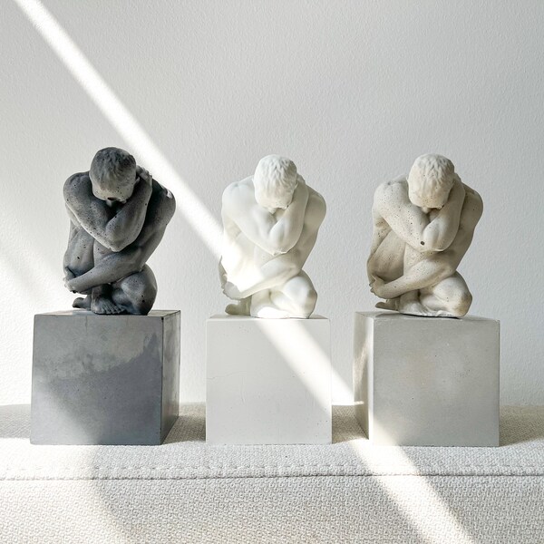 Sculpture | Concrete Statue | Man Body Bust | Art Objects | Decorative Accessories | Unique Decor | Handmade | Concrete Decor