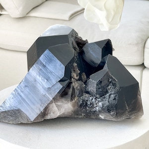 Stunning Smoky Quartz Cluster - Large 9.35 kg, 7x9x12" Crystal Specimen - Healing, Energy, Home Decor, Meditation, Collector's Gem