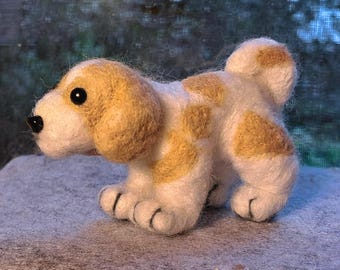 Dog Figurine – 4.5x3 Inch Wool Puppy Sculpture