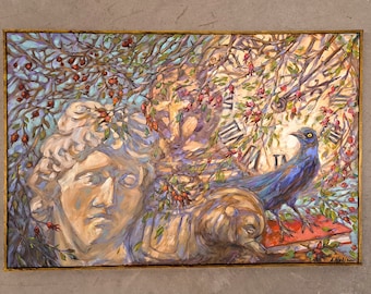 The Antique Store: Original Painting by Alexandra Nelipa (24 x 36 inches)
