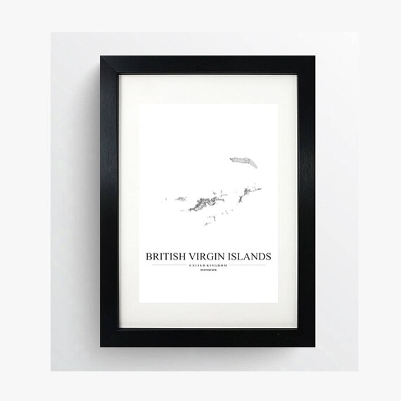 Islas Virgenes Britanicas Reino Unido Impresion De Arte De Etsy