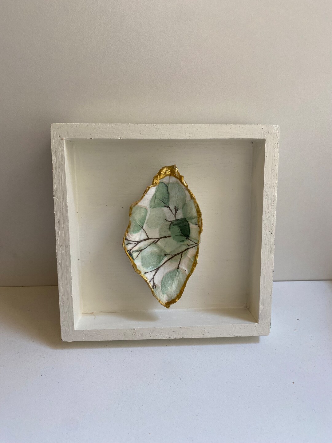 Oyster Shell 4x4 Shadow Box Wall Hanging Wall Decor Etsy