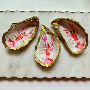 Oyster Shell Decor-Handmade Ring Dish, Bridesmaid Gifts, Engagement Ring Holder, Wedding Gift, Unique Gift, Hostess Gift, Lobster