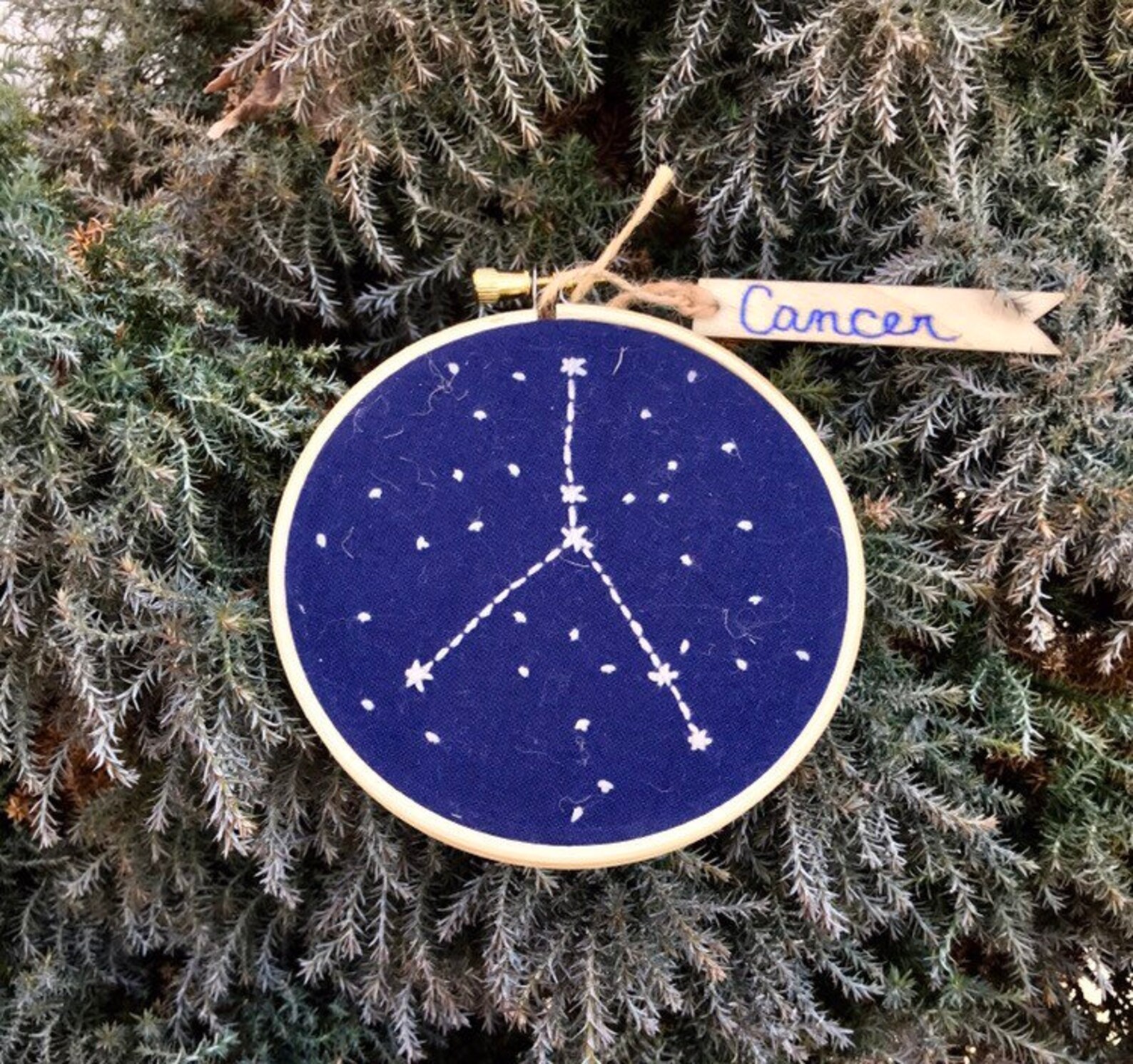 Cancer horoscope constellation embroidery hoop  etsy Cancer horoscope constellation embroidery hoop  etsy