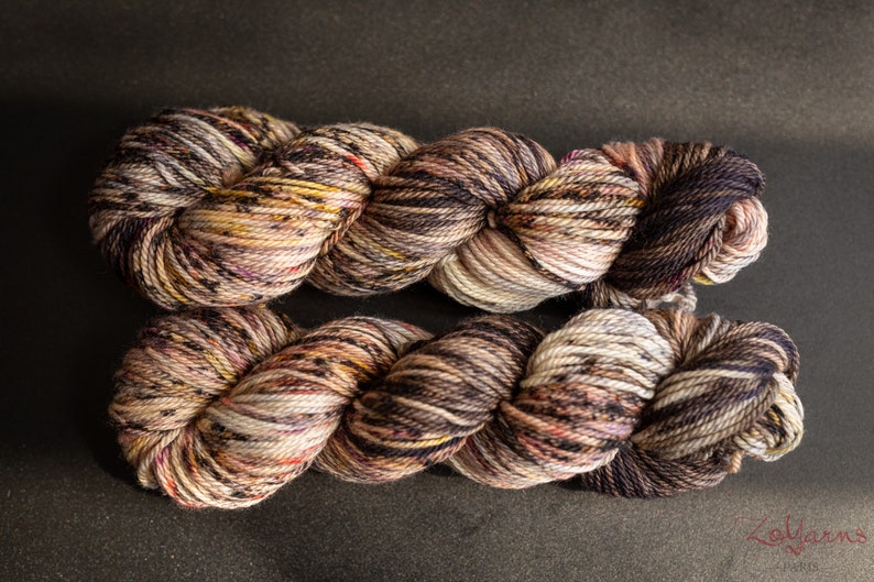 Hand-Dyed Yarn \u2013\u2022\u2013 Merino Aran \u2013\u2022\u2013 Pasteckles