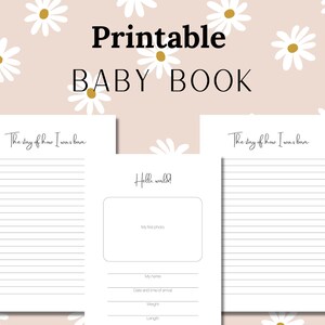 Printable Gender Neutral Baby Memory Book Baby Milestone - Etsy