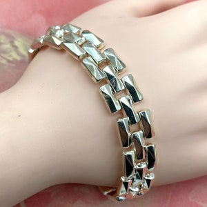 Milor Italien Sterling Silber Breites Glieder Armband