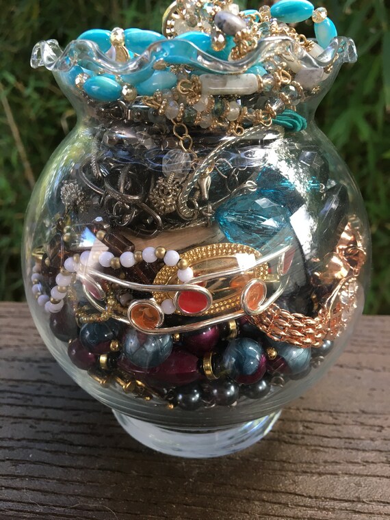 Mystery Jewelry Jar , Mixed Wearable Jewelry