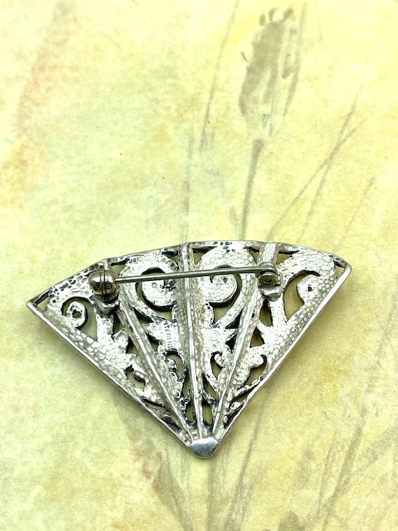 Tezlaine Ornate Art Nouveau Sterling Silver Fan B… - image 6