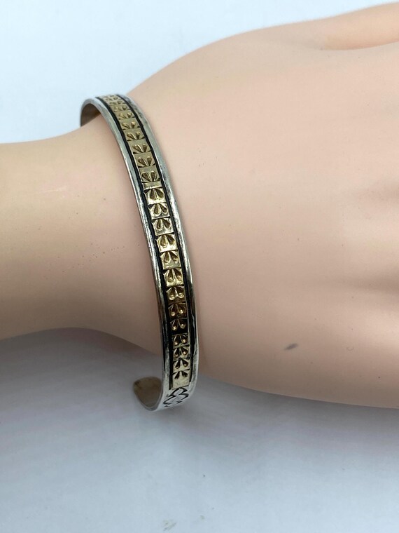 Vintage Navajo Sterling Silver Stackable Cuff Bra… - image 2