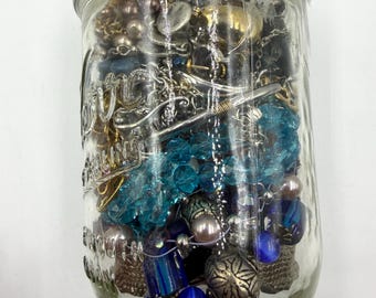 Mystery Jewelry Jar , Mixed Wearable Costume Jewelry Lot