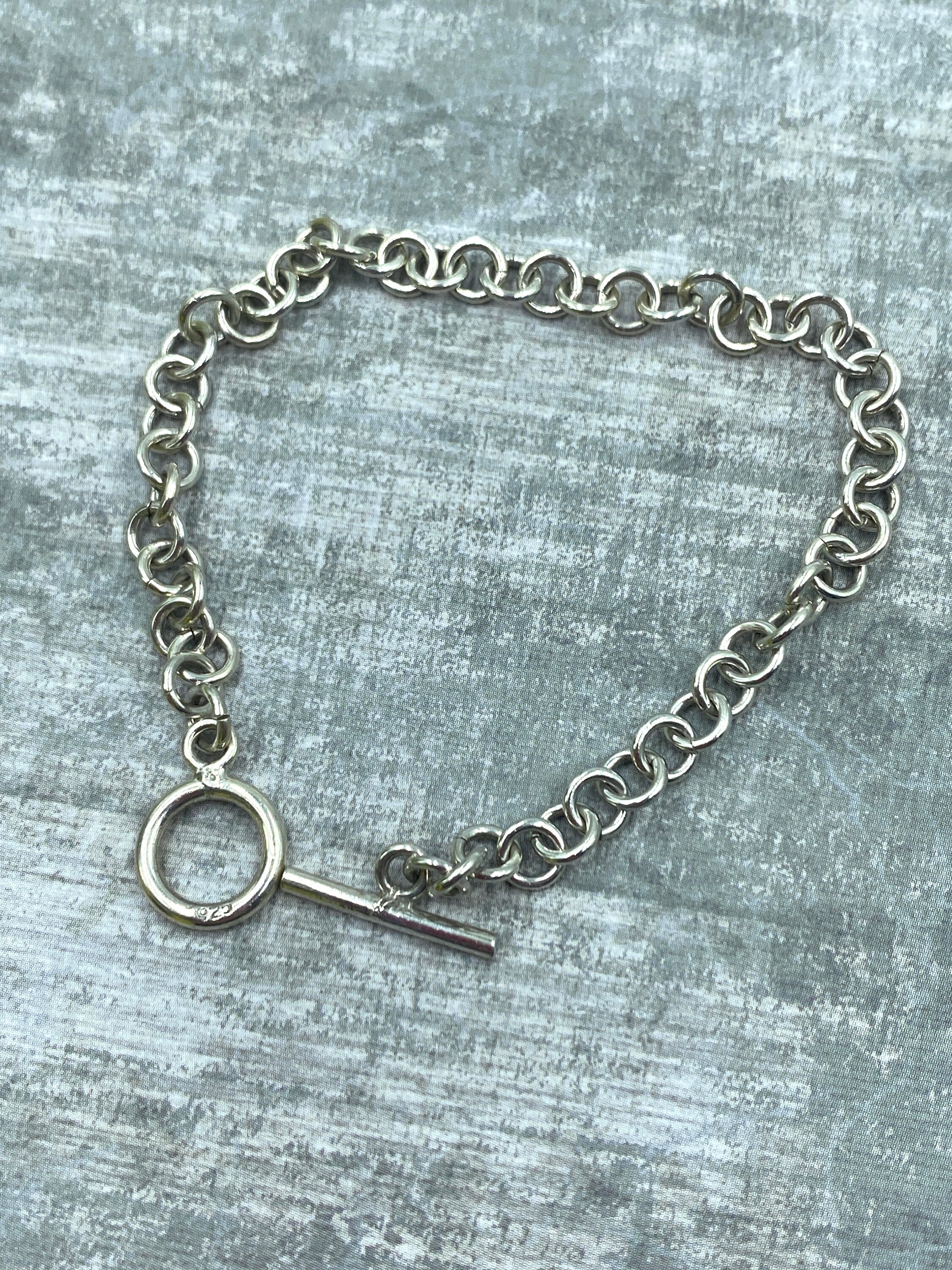 ユニセックス スターリングシルバー ロロチェーンブレスレット - Etsy 日本