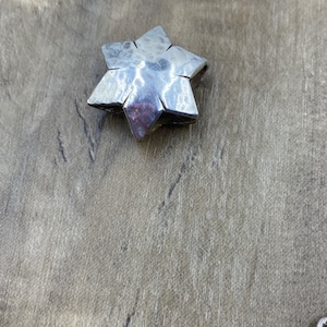 Double Sided Sterling Silver and Brass Floating Star Pendant