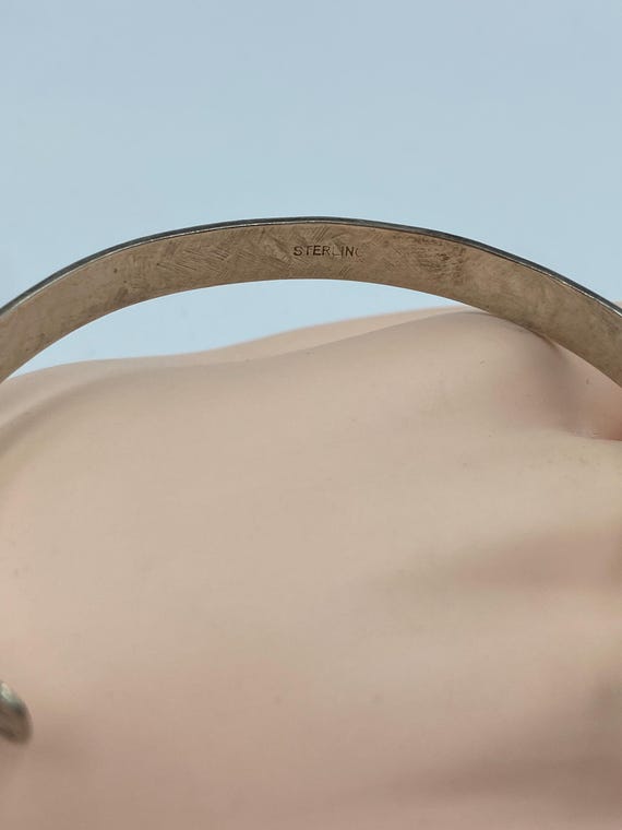 Vintage Navajo Sterling Silver Stackable Cuff Bra… - image 3