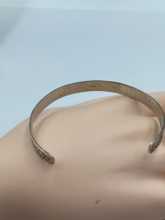Vintage Navajo Sterling Silver Stackable Cuff Bra… - image 4