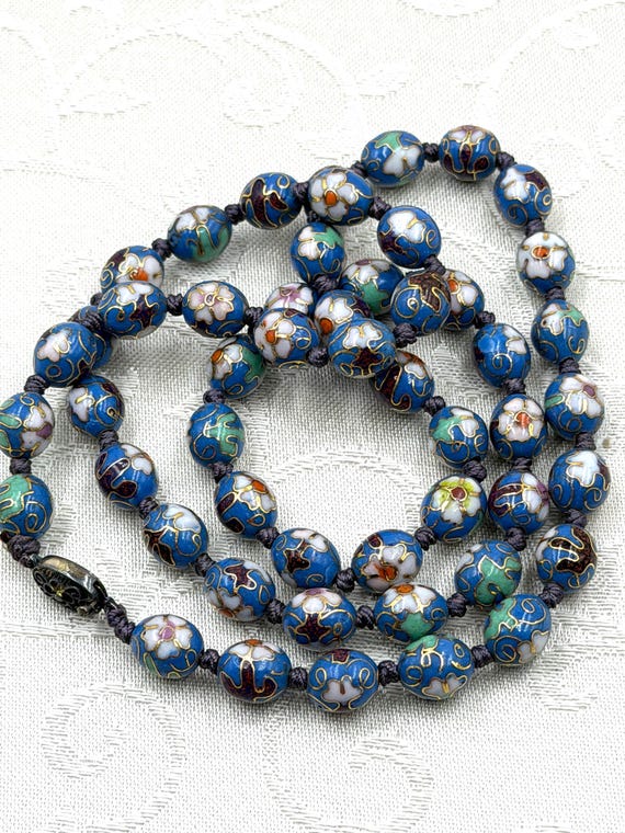 Handmade Exquisite Cloisonné Beaded Necklace Chinese colorful Necklace