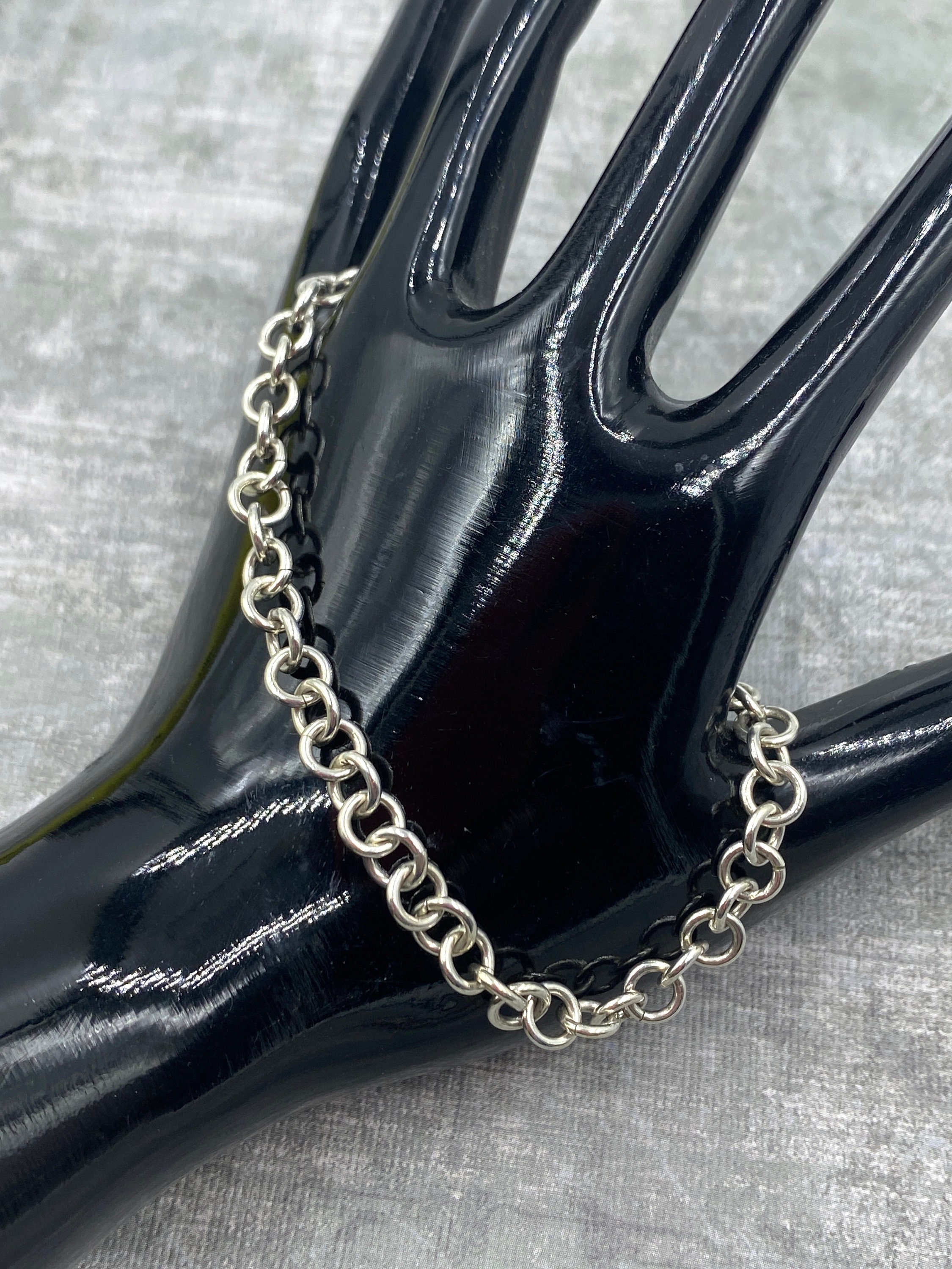 ユニセックス スターリングシルバー ロロチェーンブレスレット - Etsy 日本