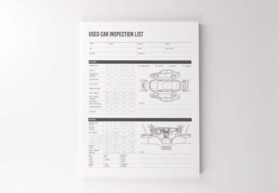 Used Car Inspection Checklist