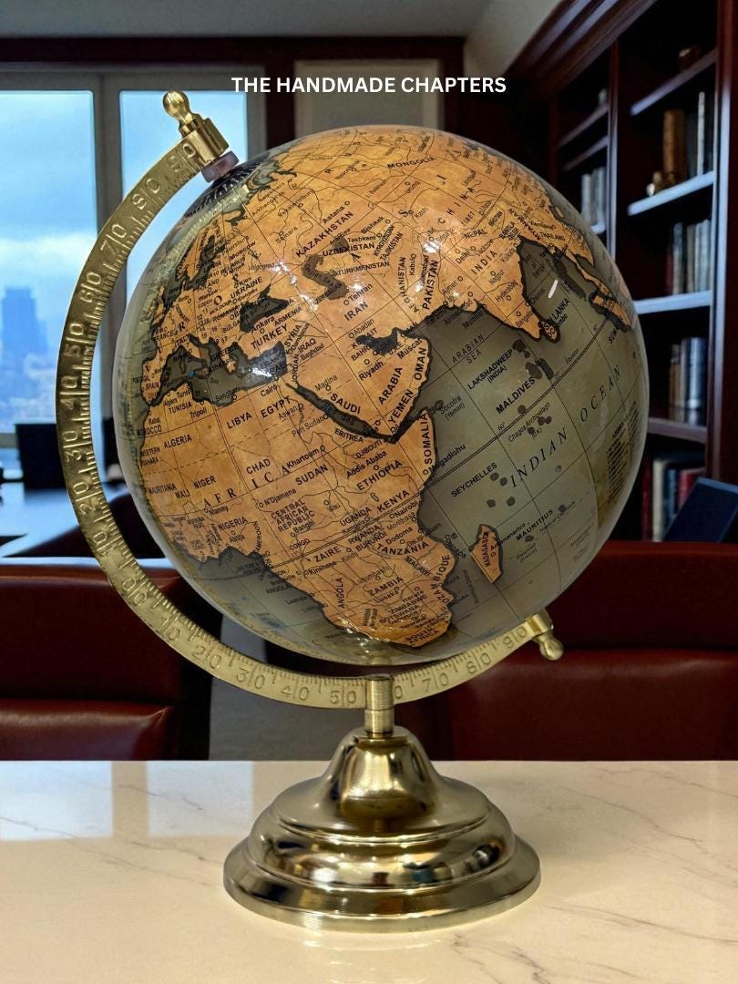 Vintage Green \u0026 Gold Decorative Globe, Elegant Home Office Accent, Unique  Gift, Stylish Desk Ornament, Boho Chic World Map Decor - Etsy Israel, image size:810x1080