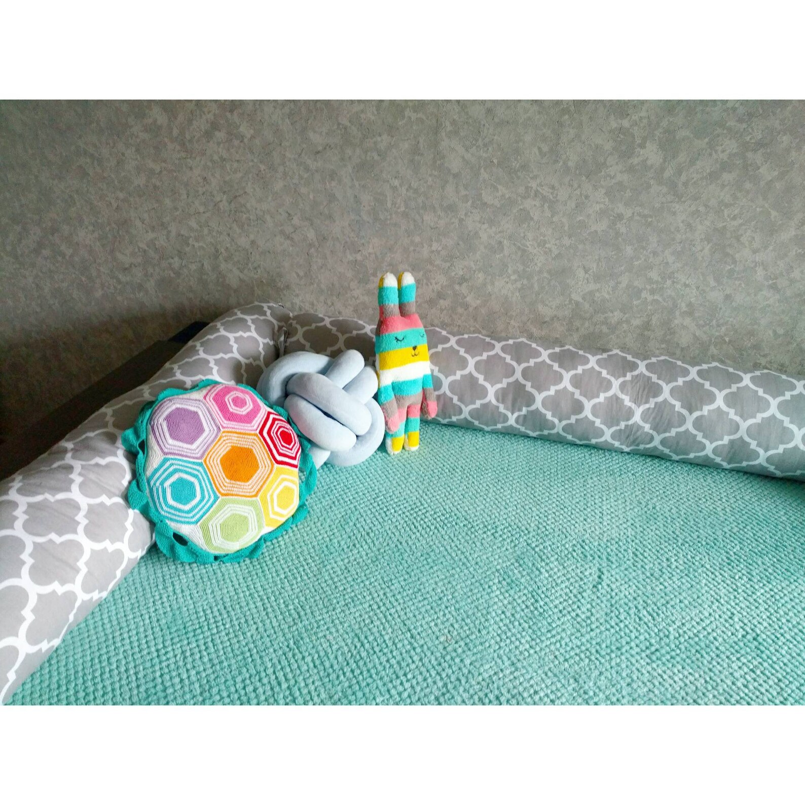 Big floor bed bumpers Montessori bed protection roller pillow Etsy