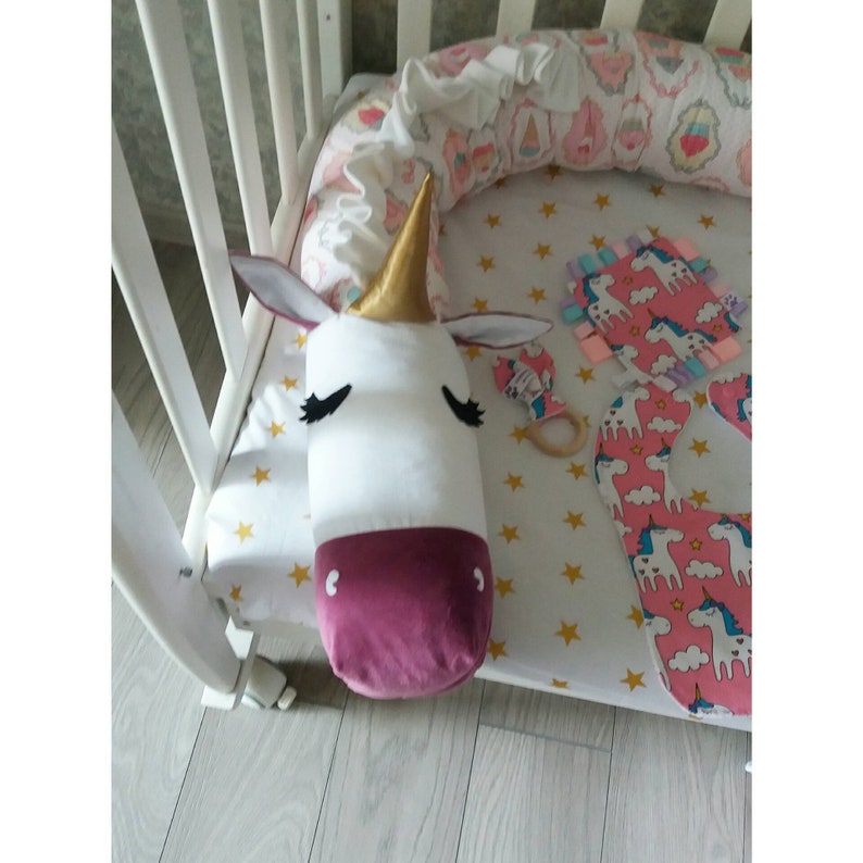 unicorn cot bumper