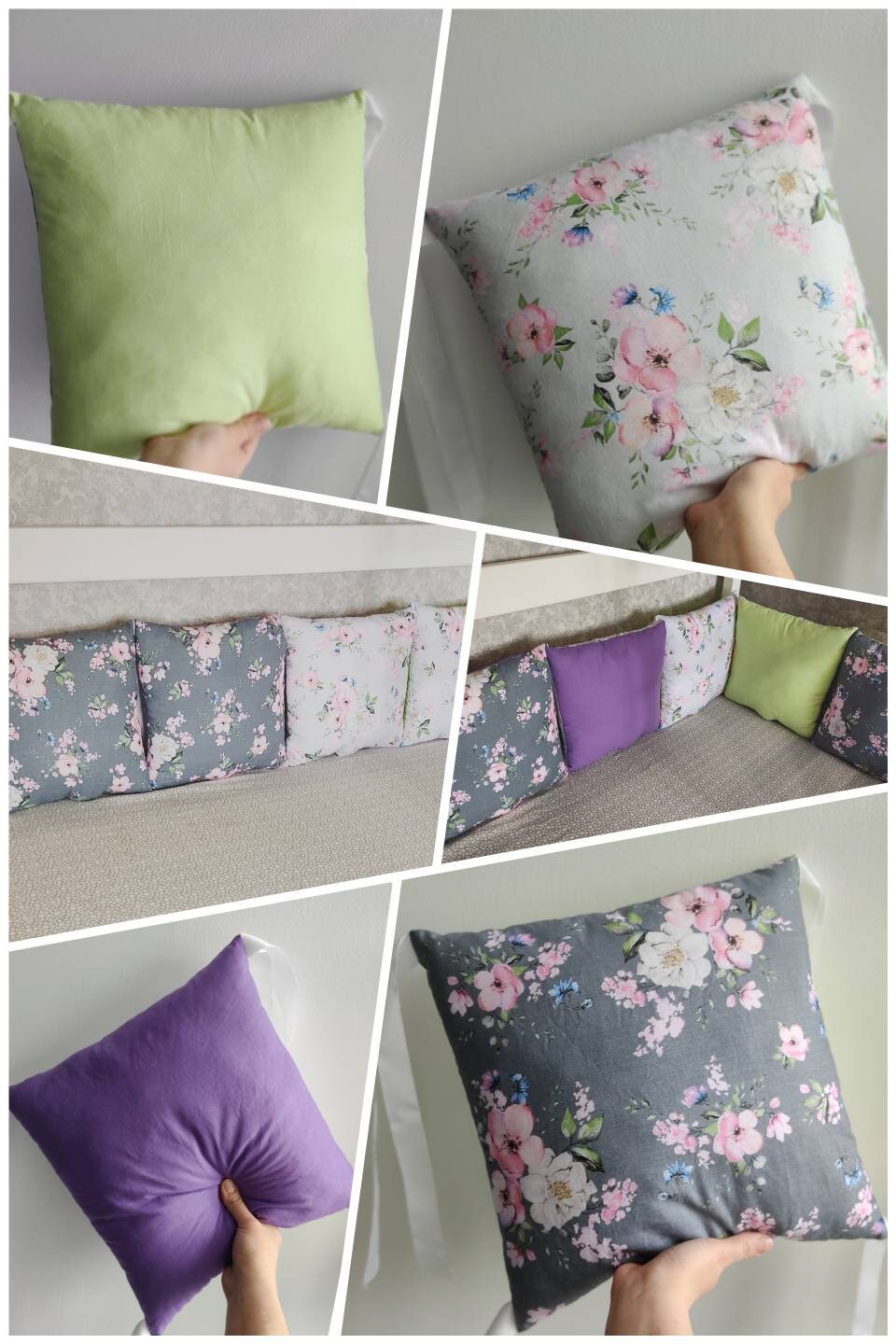 Crib bumper pads baby bedding custom cot bumper Etsy