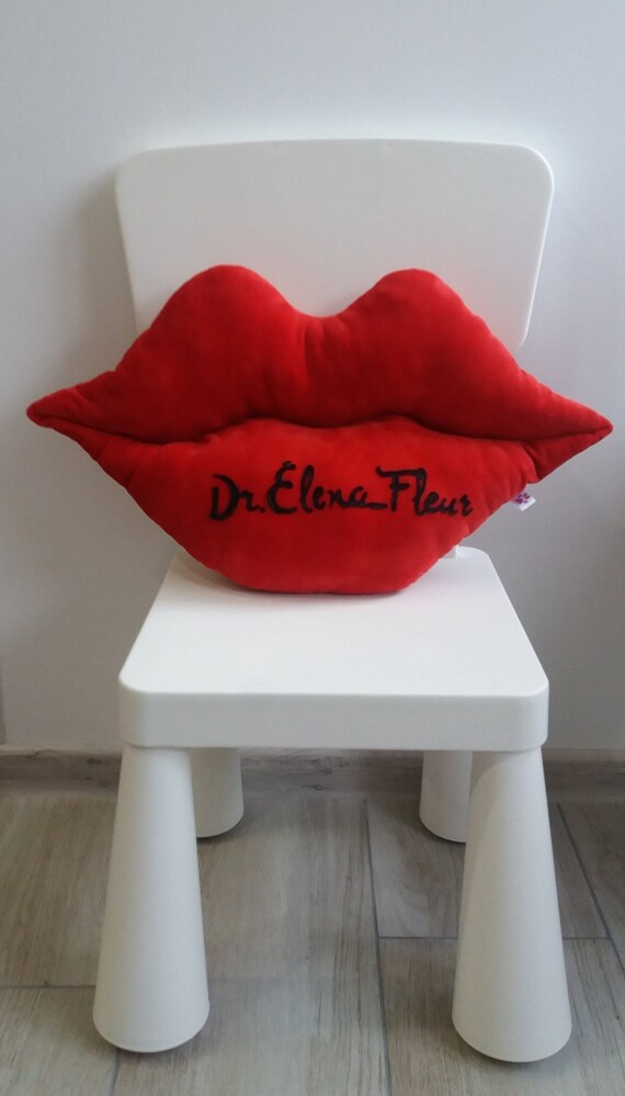 Personalized Lips Pillow Teen Bed Decor Best Gift For Her Lips Etsy