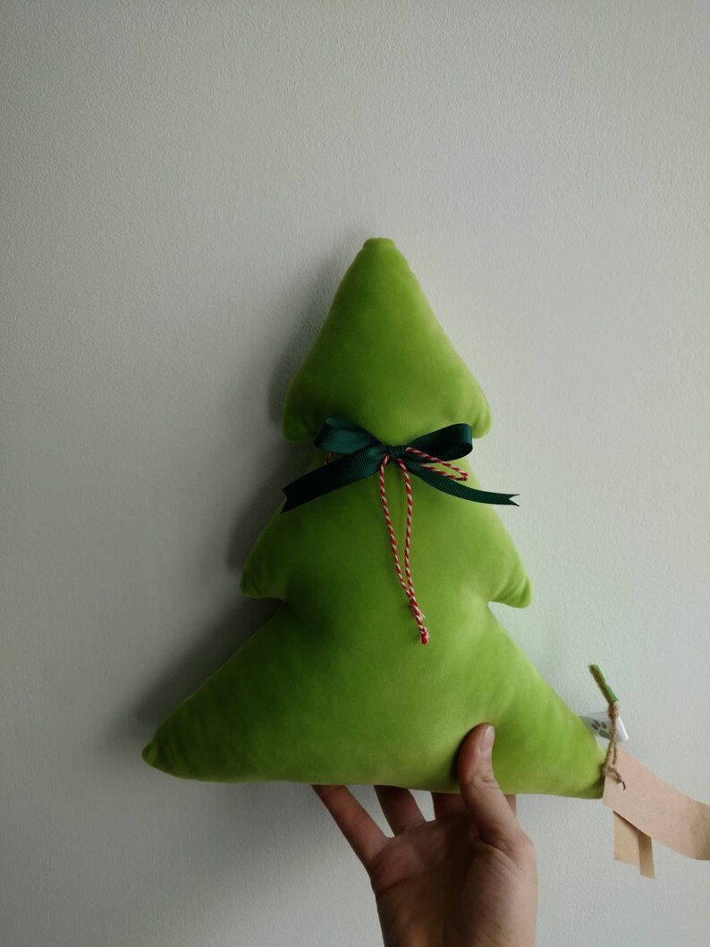 Green pillow plush tree teepee pillow floral pillow Christmas Etsy