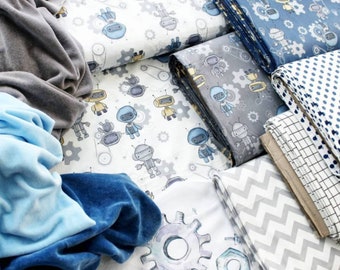 robot crib bedding