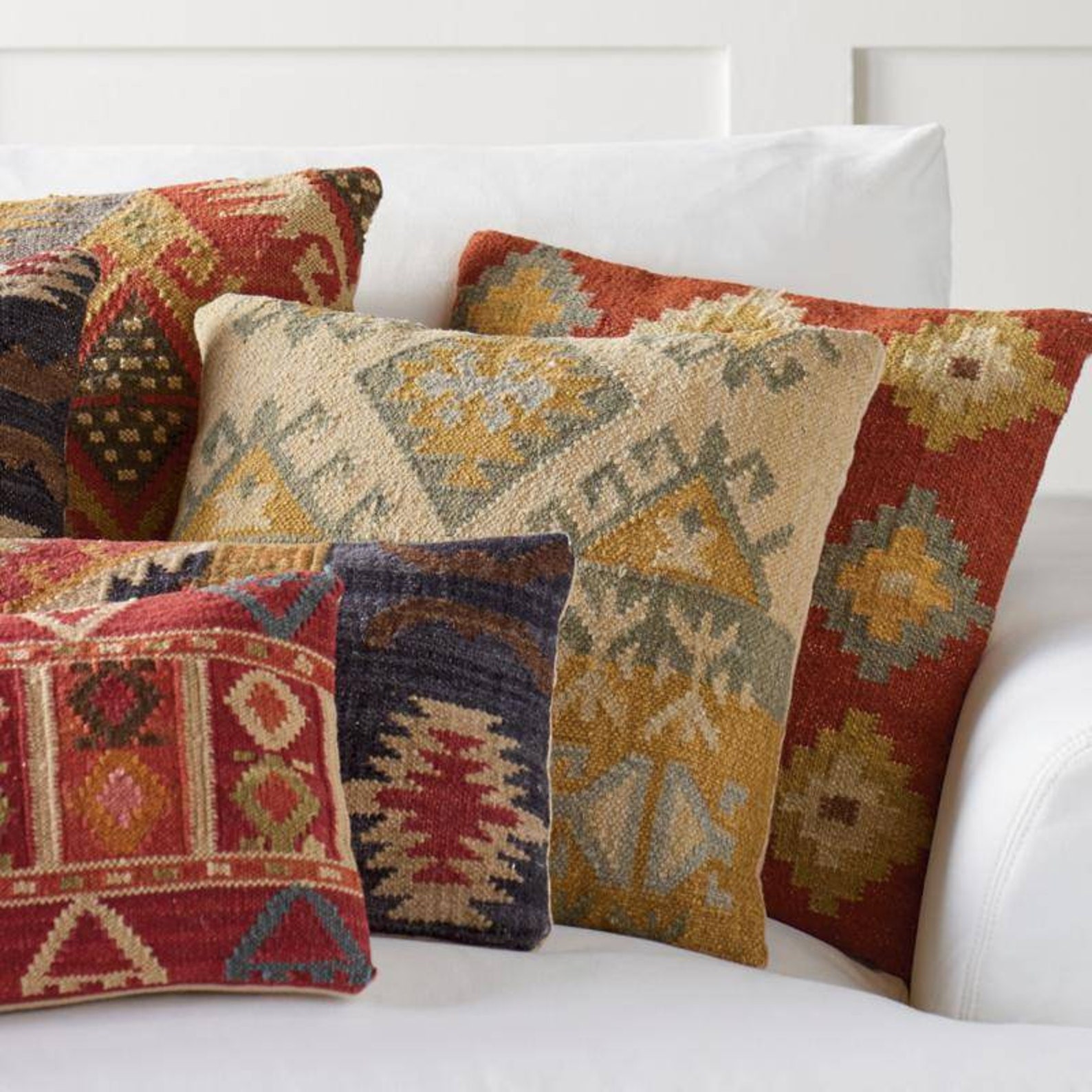 Kilim pillow cover boho pillow kantha pillow authentic Etsy